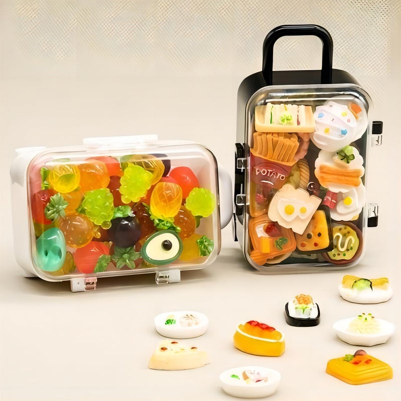Baasid 4PCS Mini Plastic Travel Suitcase Boxes Suit for Wedding Party Decoration, Handbag Luggage Storage Box, Mini Luggage,Suitcase Gift Box - Image 3